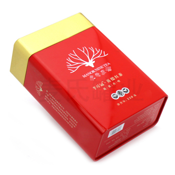 英德紅茶鐵盒，方形茶葉鐵盒包裝